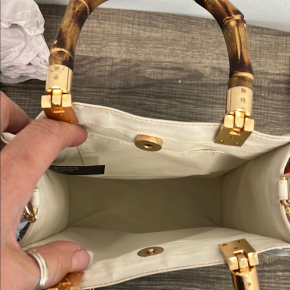 Made In India | Botanical Beaded Mini Tote w/ Bamboo Handles - Picture 9 of 14